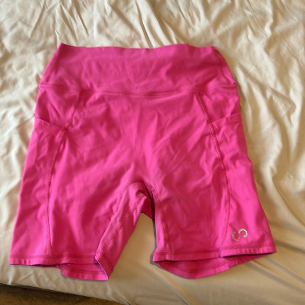 Curves N Combatboots Pink High Waisted NKD Shorts Size- Medium